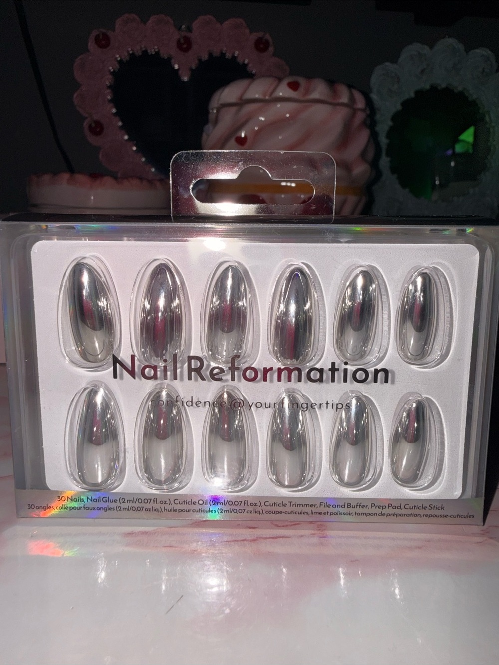 Nail Reformation Silver Chrome Press-On Nails